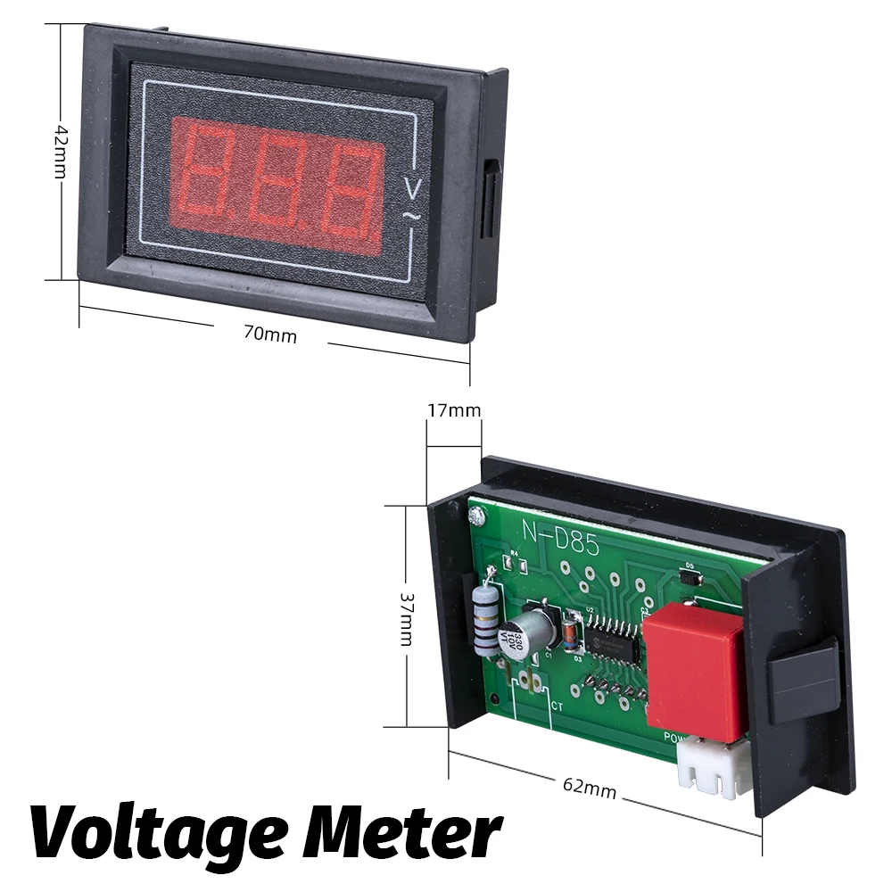 Imagem -04 - Digital Led Dual Display Voltímetro Amperímetro Tester Detector Medidores de Tensão Atual Calibrar Leitura 0.56 ac 0100v ac 60 v a 500v