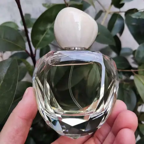 2/8pcs 65ml High-end Empty Polished Crystal Glass Spray Bottle Crimp Nick Perfume Bottle Heart-shaped Bayonet Perfume Bottle