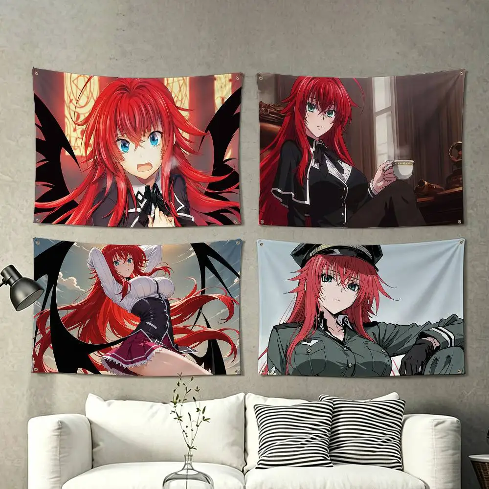R-Rias G-Gremory High School DxD  Flags for Bedrooms Home Decor Items Outdoor Decors Garage Decoration Flaga