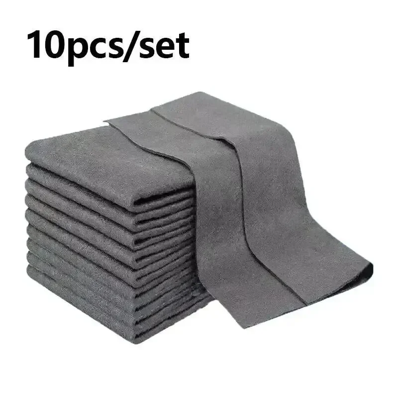 

10pcs/set Thickened Cleaning Cloth No Trace No Watermark Reusable Microfiber Rag Quickly Clean Towels Scouring Pad 청결포