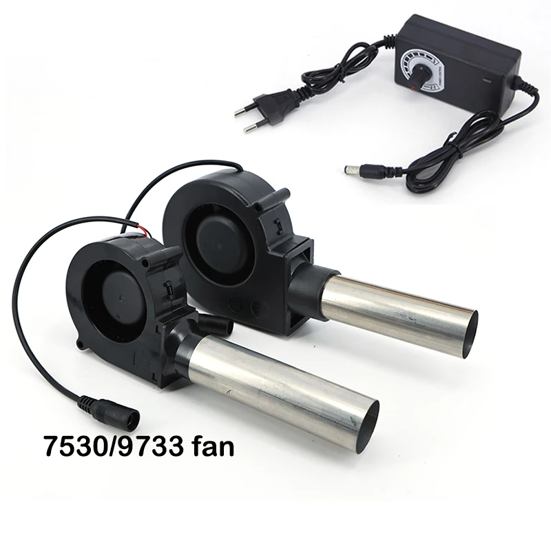 

7533 9730 type BBQ Fan Small blower Blast Engine Air Collecting Adjustable Speed Cooking Tool extend mouth Handheld Barbecue P1