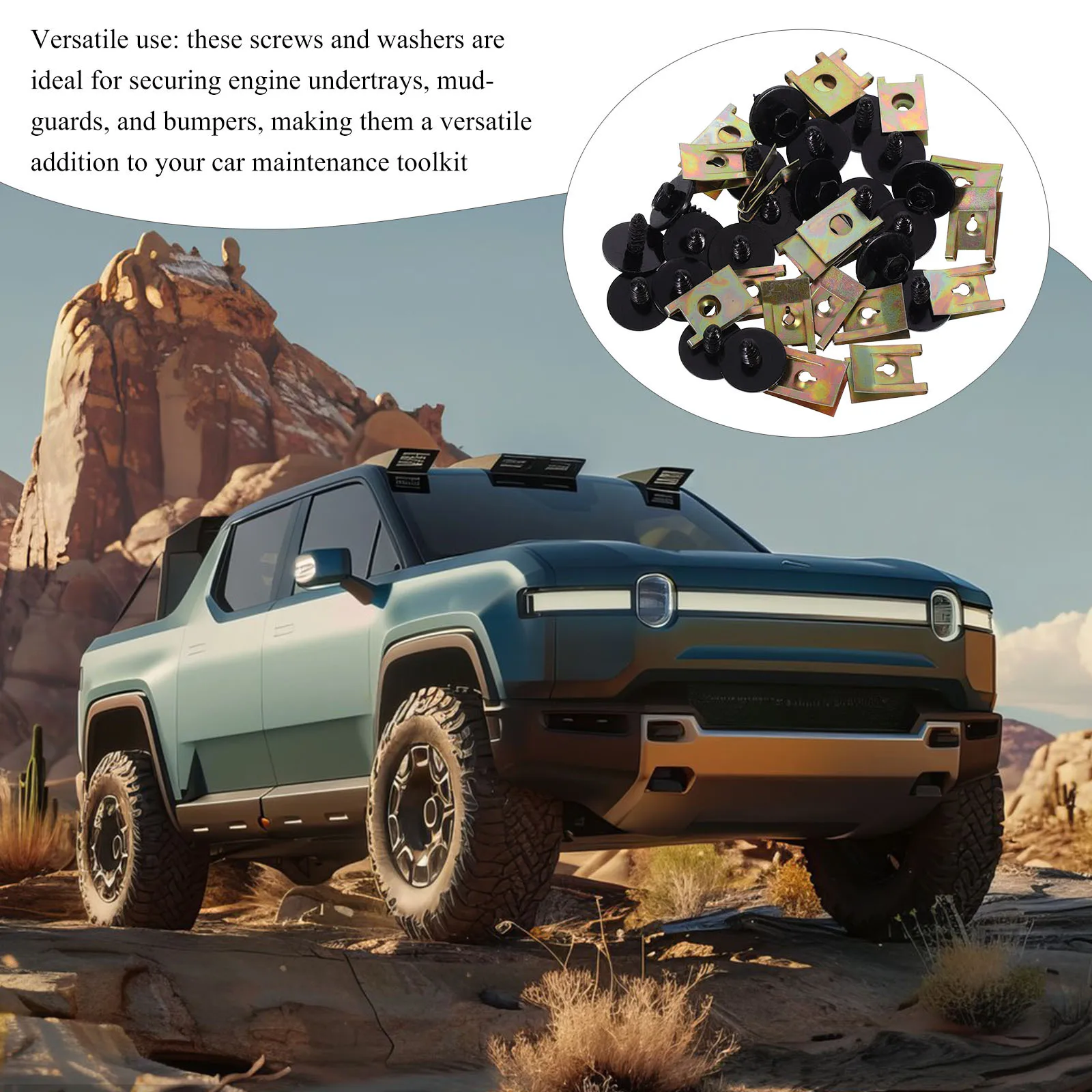 

1Set Insurance Bumper Screws and Countersunk Washers Engine Undertray Fastening Kit Car Bumper Mount Bolts Durable Metal Parts