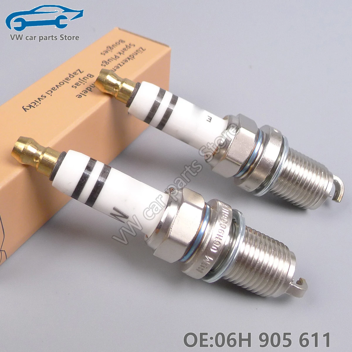 4PCS Ignition System Spark Plugs 06H905611 for VW Golf Jetta Passat Tiguan Eos AUDI A4 A5 A6 Q3 Q5 TT R8 Skoda Seat Leon