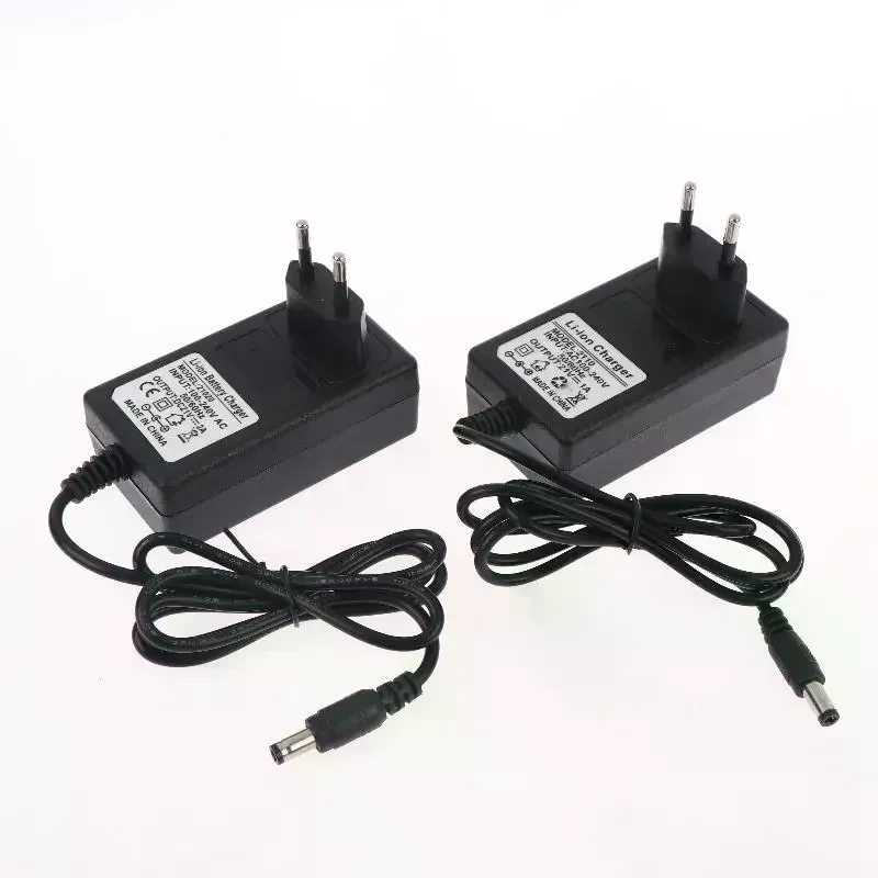 1Pcs EU Plug 21V Lithium Battery Charger 1A 2A For 18V Electric Drill Polishing Machine Lawn Mower Intelligent Power Adapter