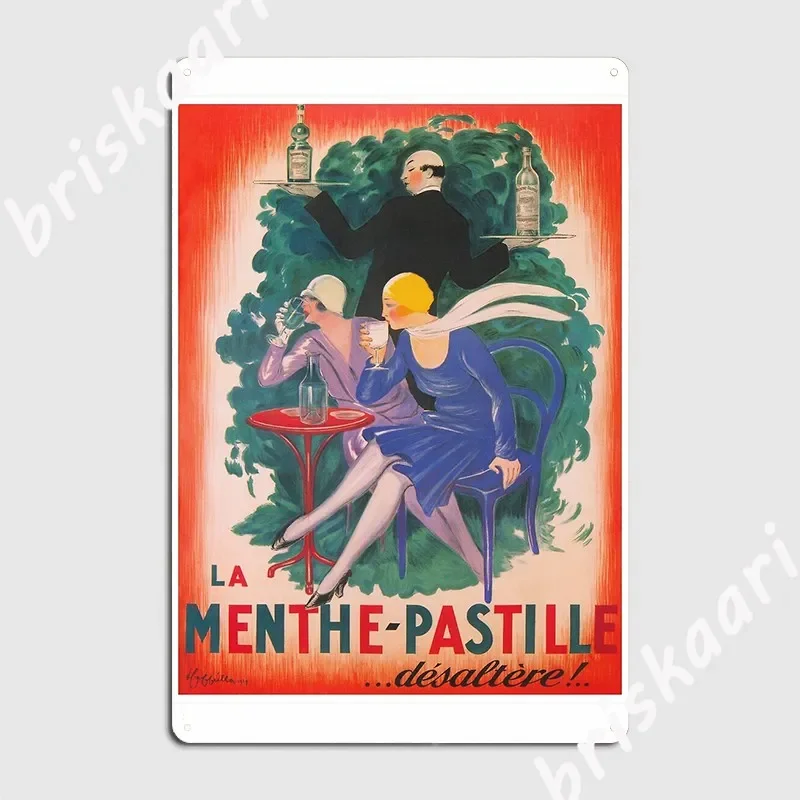 Flappers At Cafe Vintage Poster Metal Plaque Poster Classic Bar Cave Club Party Plaques Tin Sign Posters