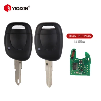 433MHZ ID46 รีโมทกุญแจรถสําหรับ Renault Clio II Master Twingo Kangoo 1 2 3 Simbol Scenic Laguna Espace Trafic VAC102/NE73 ใบมีด