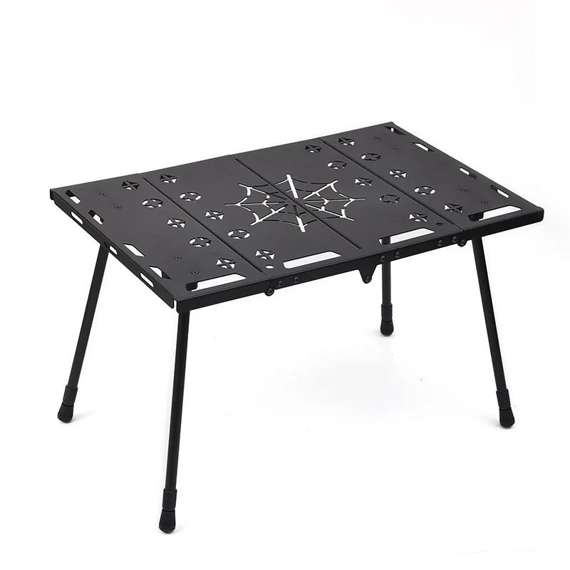 

Outdoor aluminum alloy four-fold tactical table, portable camping table multi-function