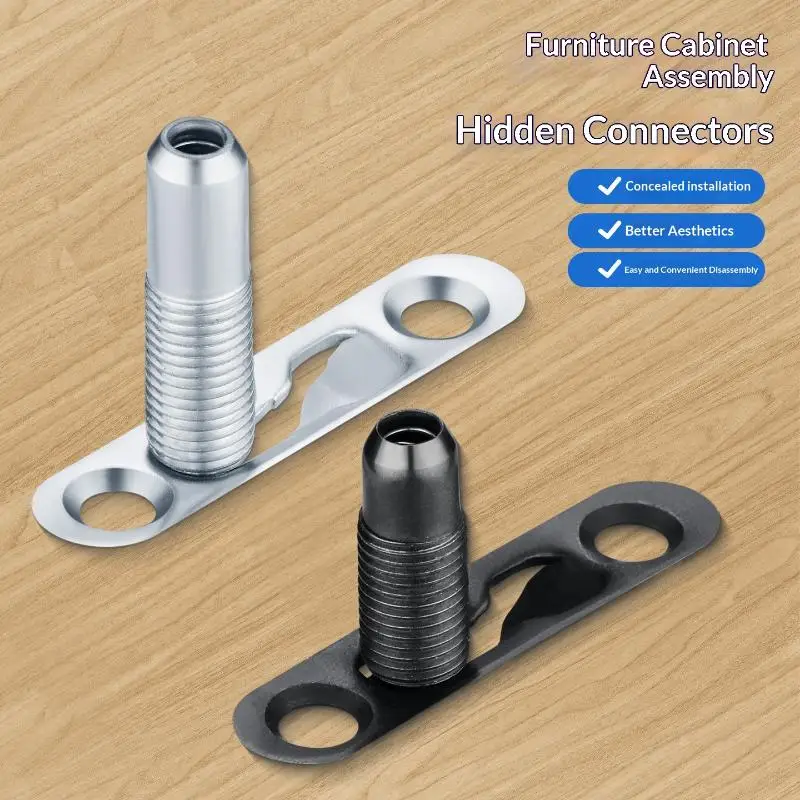 5 Set Elastic Invisible Connector Panel Furniture Connectors Cabinet 2-in-1