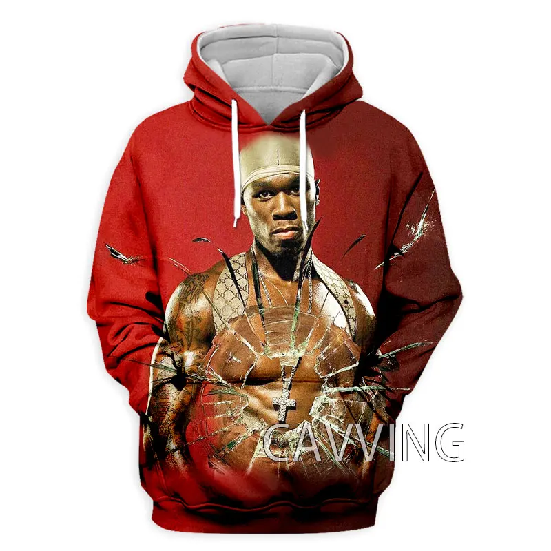 مغني الراب 50 سنت ثلاثية الأبعاد مطبوعة موضة هوديس بلوزات Harajuku هوديي بلوزات بلايز ملابس للنساء/الرجال