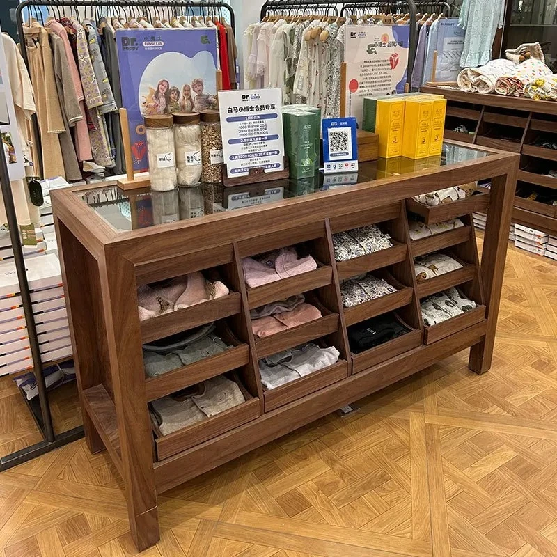 

Clothing Store Zhongdao Table Women's Clothing Store Zhongdao Display Table Shoe Store Display Cabinet Made of Glass Display