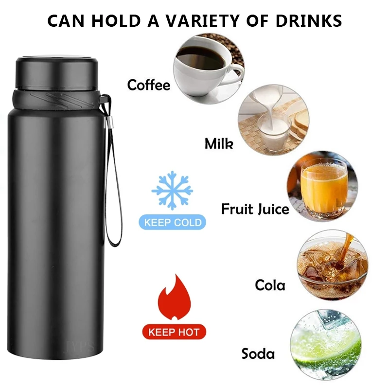 1L Thermal Water Bottle Keep Cold and Hot Water Bottle Thermos for Water Tea Coffee Vacuum Flasks Stainless Steel Thermos Bottle