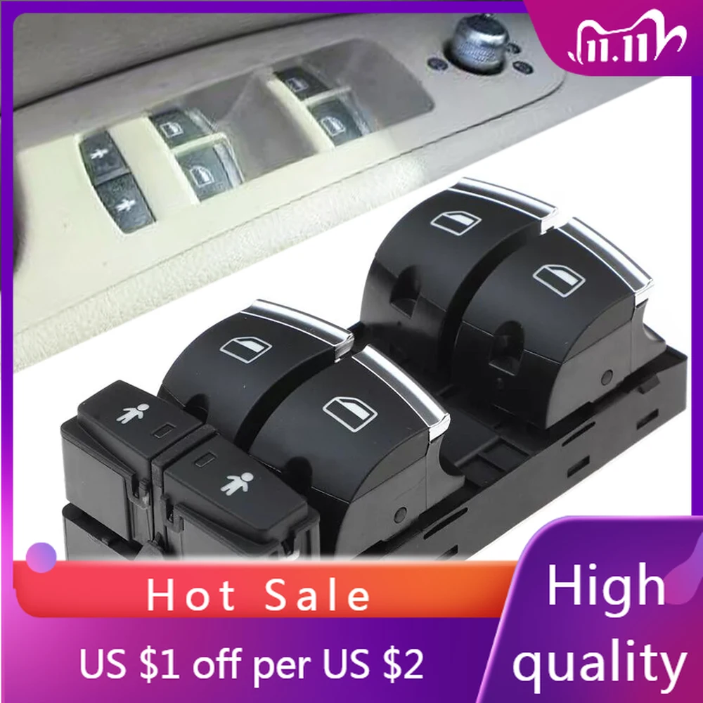 

Front Left Electric Power Window Master Control Switch 4F0959851J For AUDI Q7 A6 Allroad C7 Avant 2.0 TDI TFSI quattro 2006-2018