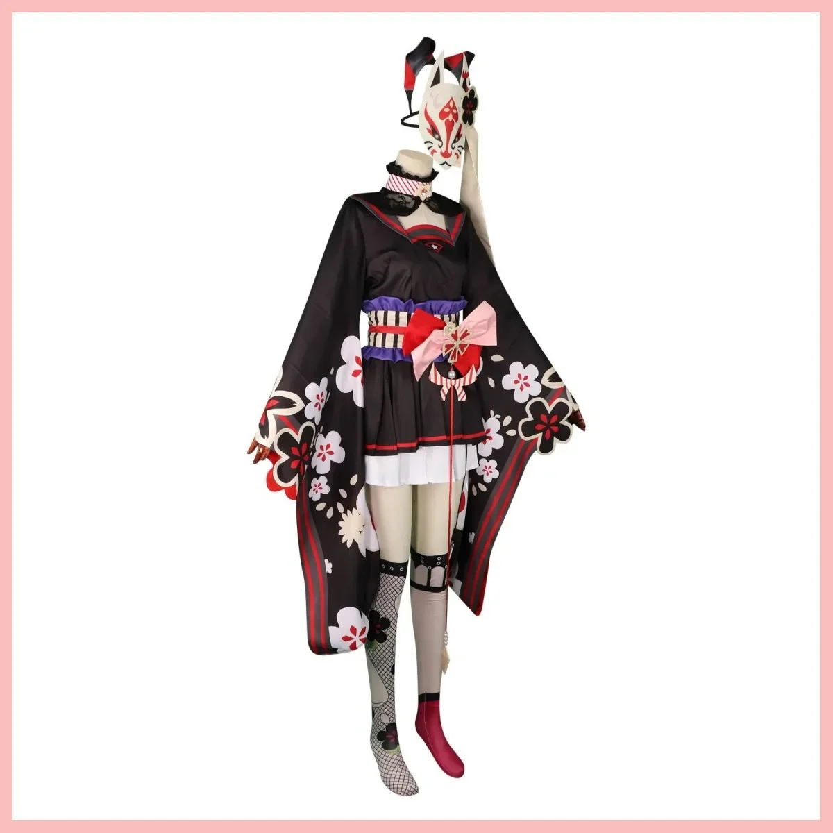 Blue Archive Kosaka Wakamo Cosplay Costume pour femme, Kimono japonais None Blossom, Jupe Lolita, Sexy, Mignon, Trempé, Jeu, ixd'Halloween