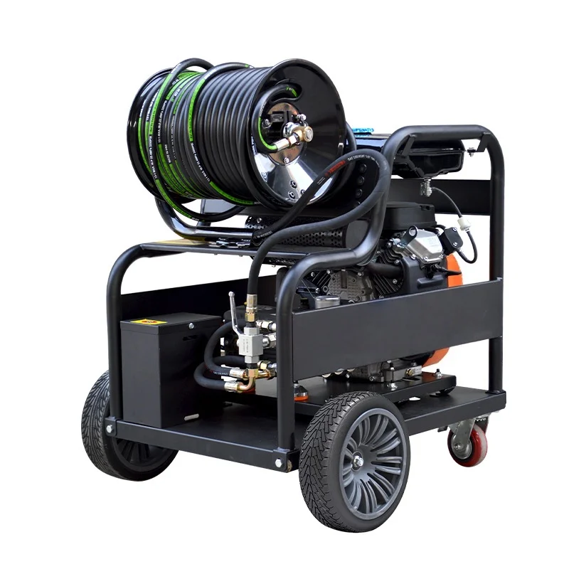 

2.2KW Variable Frequency Large Flow 17LPM Sewer Pipe Unclogging Machine Pipeline Dredging High Pressure Cleaner