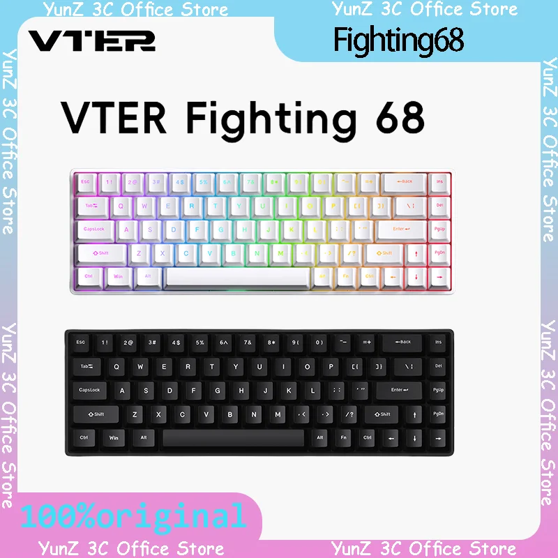 Feker Fighting 68 Magnetic Axis Esports Keyboard Rt0.01 8k 61 Key Full Key Hot Plug Game Wired Mechanical Keyboard Game Accessor