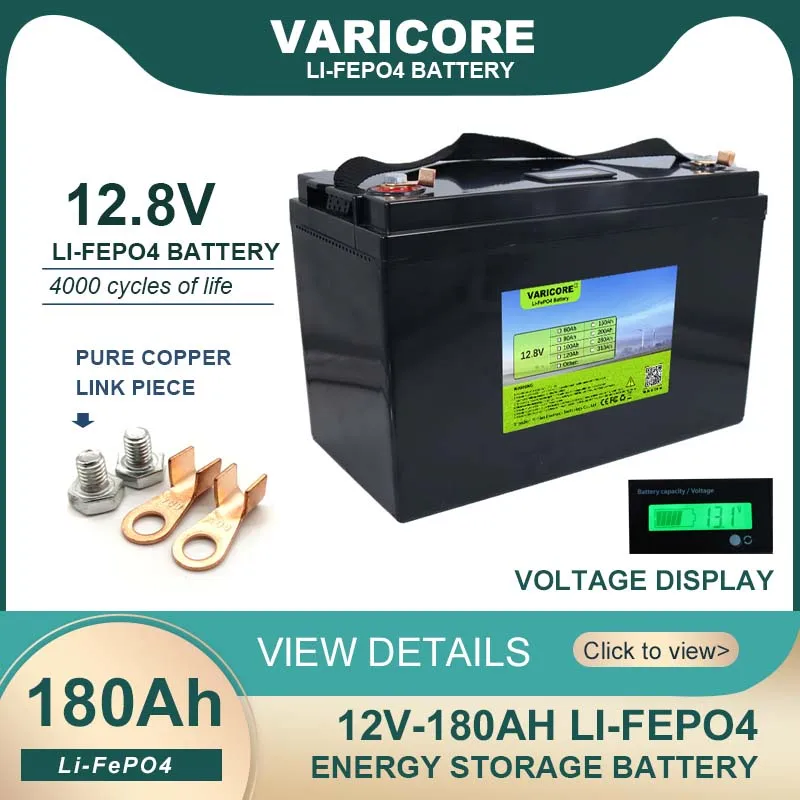 12V 310Ah 120Ah 280Ah LiFePO4 battery 12.8V Lithium iron phospha For RV Campers Golf Cart Off-Road Off-grid Solar Wind With BMS