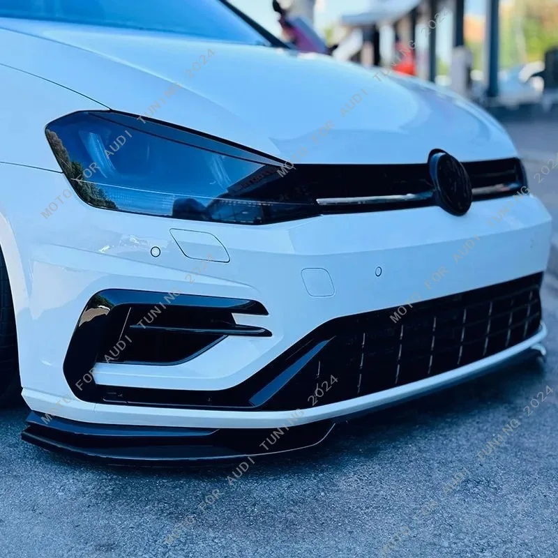 For Golf Mk7 Golf 7.5 GTI GTE GTD R R-Line 2012-2020 Car Front Bumper Lip Spoiler Cap Front Lip Canard splitter Bodykit Tuing