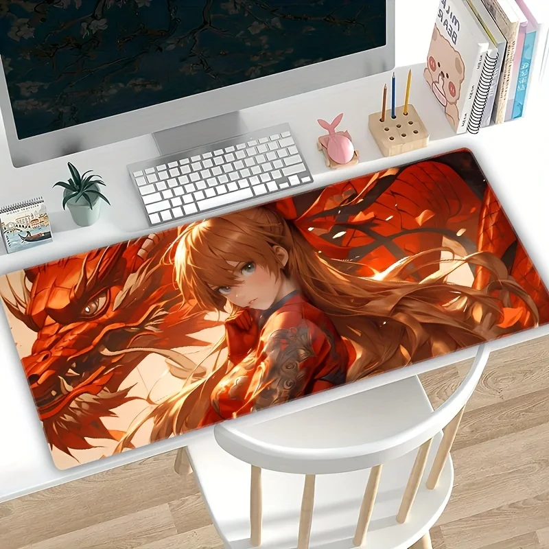 

Минималистичный коврик для стола, широкий коврик для мыши, гладкая тканевая поверхность, основа из натурального каучука для дома, офиса, ПК, ноутбука, рабочего стола, коврик для стола A