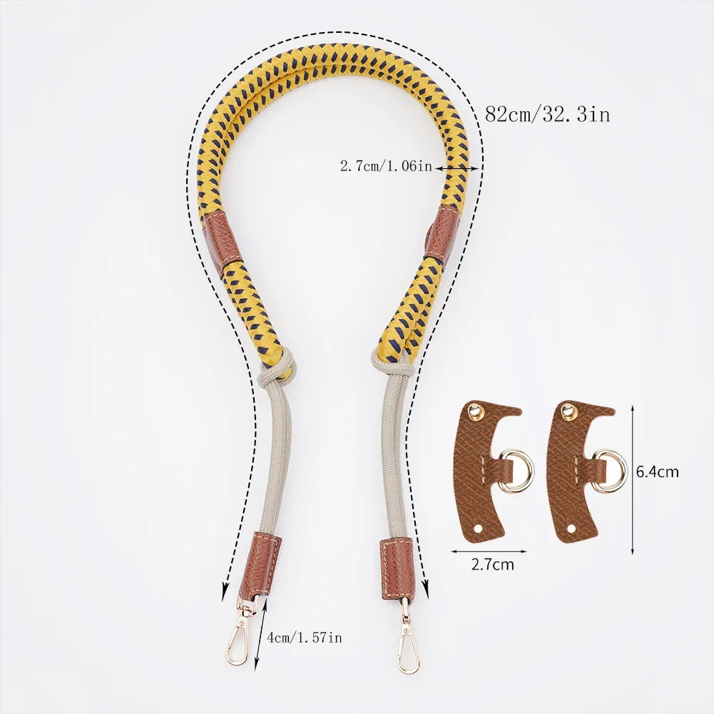 3Pcs/Set Bag Strap For Longchamp Mini Bag Modified Strap Rope Free Punching 78cm Color Contrast Shoulder Strap Accessories