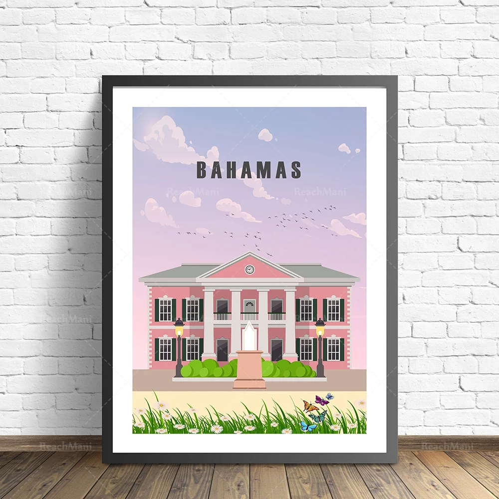 Aruba, Mexico, Cuba, Havana, Jamaica, Costa Rica, Pura Vida, Port-au-Prince Haiti, Cayman Islands, Caribbean travel poster