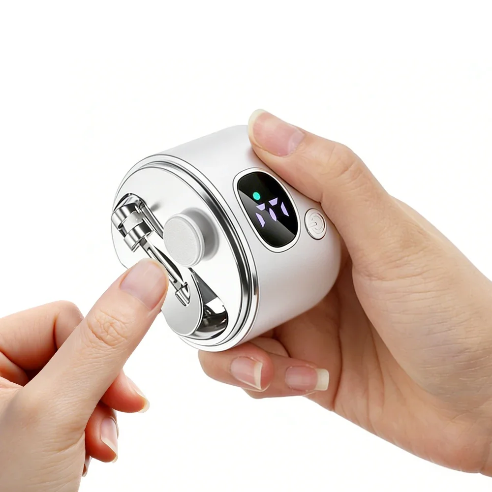 

Electric Nail Clipper LED Light Rechargeable Automatic Nail Trimmer Grinding Polisher Nail Cutter Manicure Tools for Baby Adult