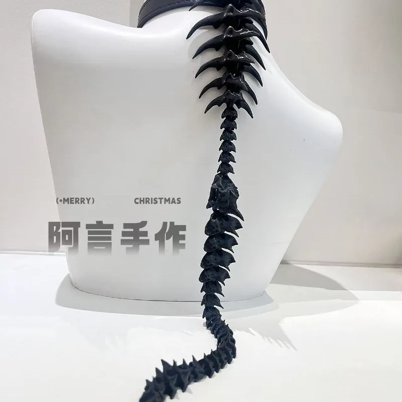 Original Spine Back Ornament Black Necklace Subculture Choker Gothic Punk Cos Accessory