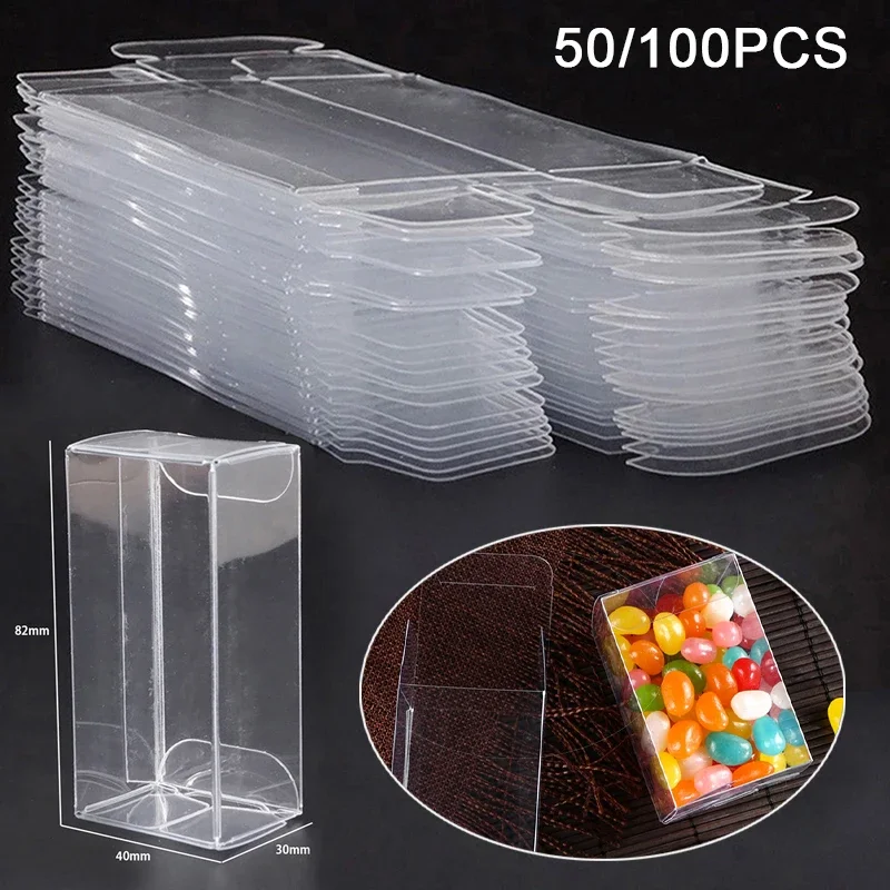 50/100pcs  Transparent 1/64 Car Toy Model Protection Display Box Clear PVC Storage Holder Case Cover Show Dustproof Decoration