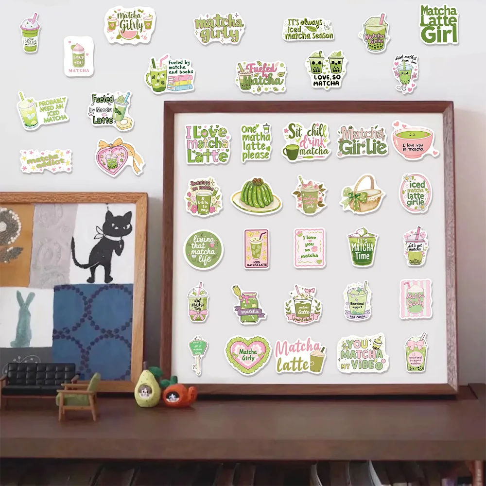 50 шт., зеленые наклейки в стиле матча, свежие граффити, наклейки для багажа, ноутбука, скейтборда, динамика, водонепроницаемые наклейки