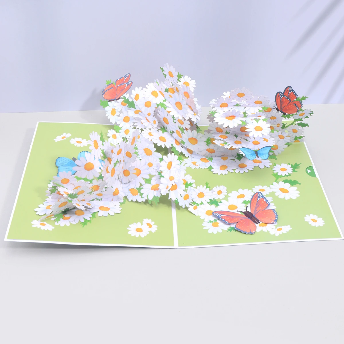 Vintage Daisy & Butterfly 3D Pop Up Mother's Day Card,Handmade Creative Greeting Card Envelope, Gift for Mom,Thank You Card