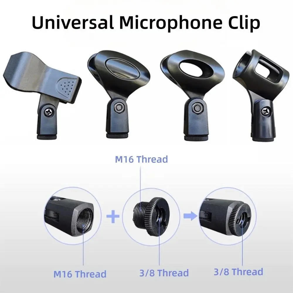 Clip per microfono universale Girevole Durevole Supporto per microfono Accessori per microfono portatile Microfono wireless/cablato