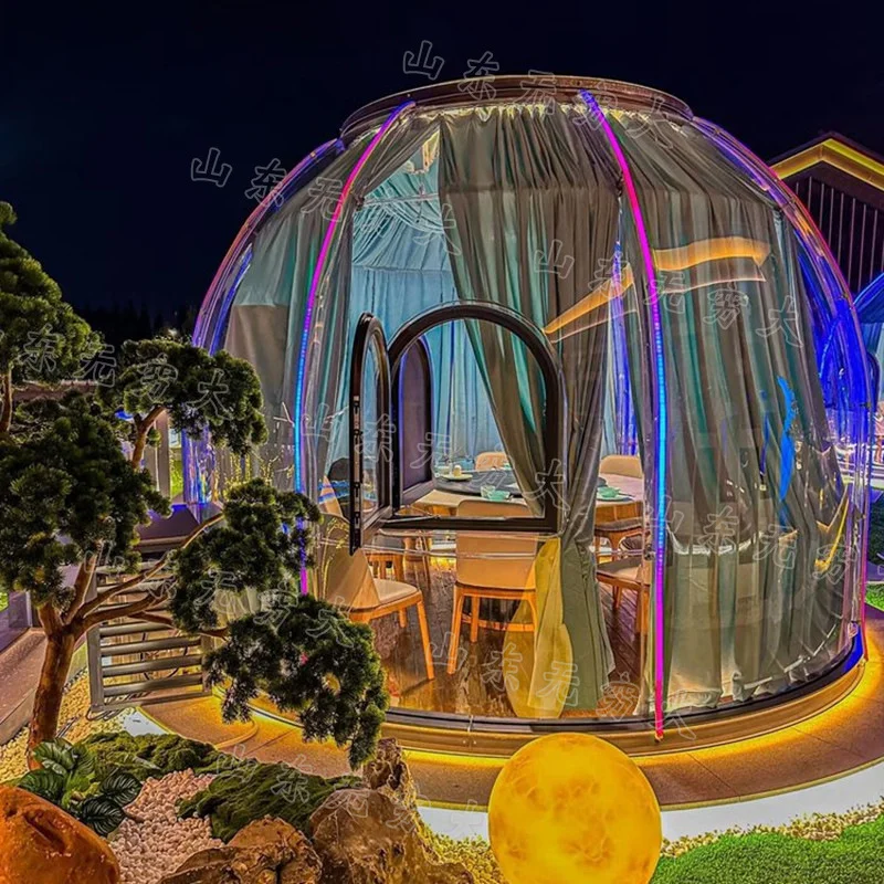 Guirnalda de luces decorativas iluminadas para habitación de cielo estrellado de PC, salas de comedor privadas esféricas, cabinas transparentes para acampar al aire libre, alojamiento en familia