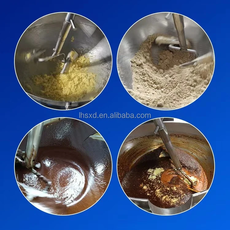 Seasoning Planetary Wok Stirring Fryer For High Viscosity Food Automatic Sauce Frying Machine