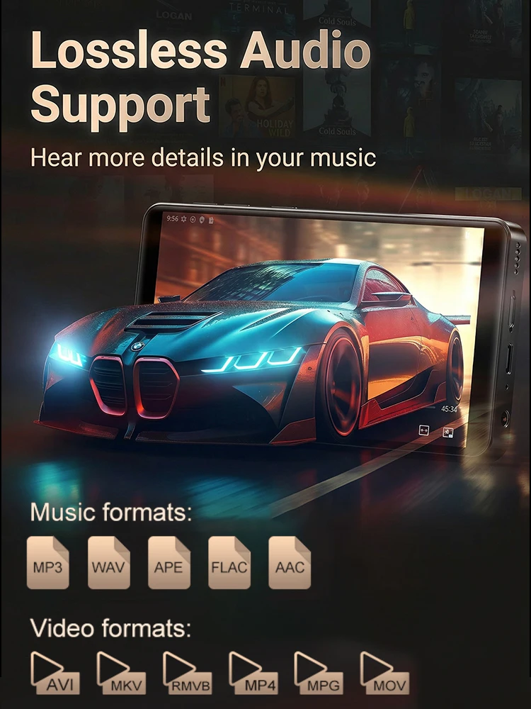 (32G+128G) Android 13 Musikplayer MP3 MP4 mit WLAN Bluetooth Verlustfreies FLAC Spotify Tidal 20-Stunden-Wiedergabe HiFi Walker G7PRO – Detail 6