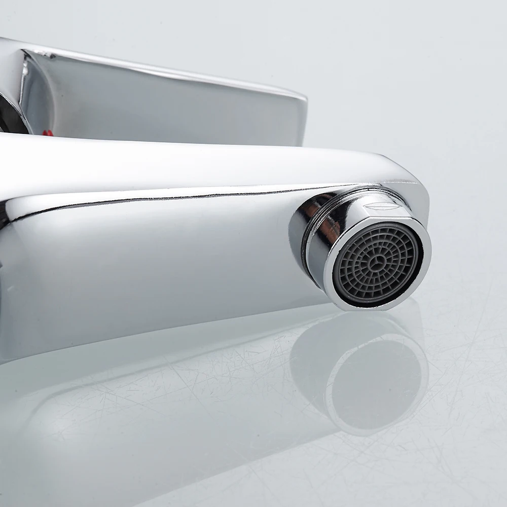 Bathroom Faucets Hot and Cold Mixer Faucets Vanity Bathroom Kitchen Deck Mounted Bathroom Single Lever Sink Faucets Dropshipping