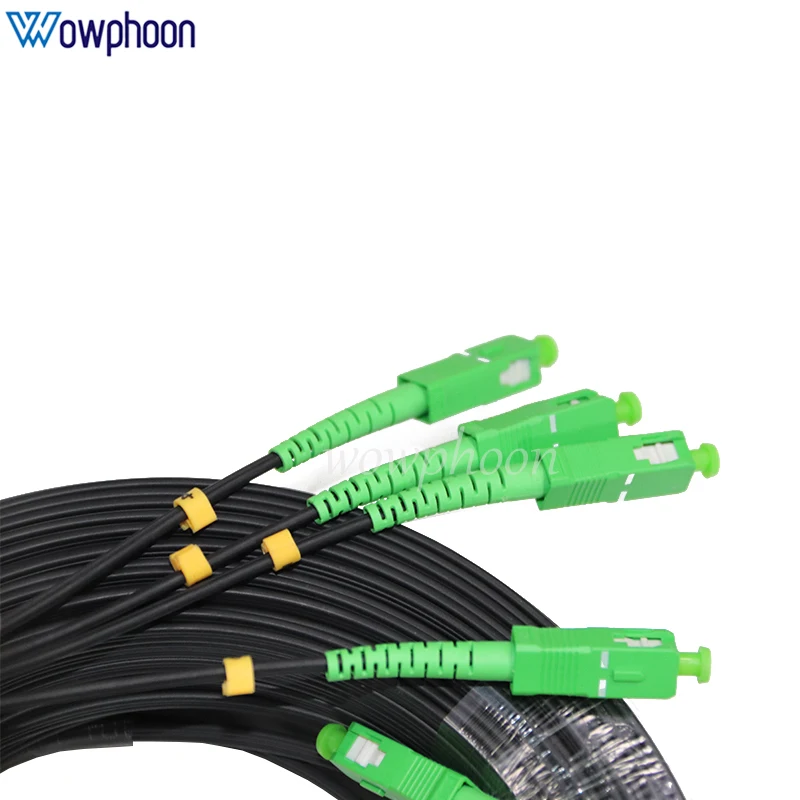 SC-SC 3 steel fiber optic cable, 4 core FTTH, 10m, 30m, 100m, 200m, 500m, fiber patch cord, outdoor fiber drop cable FTTH DIY