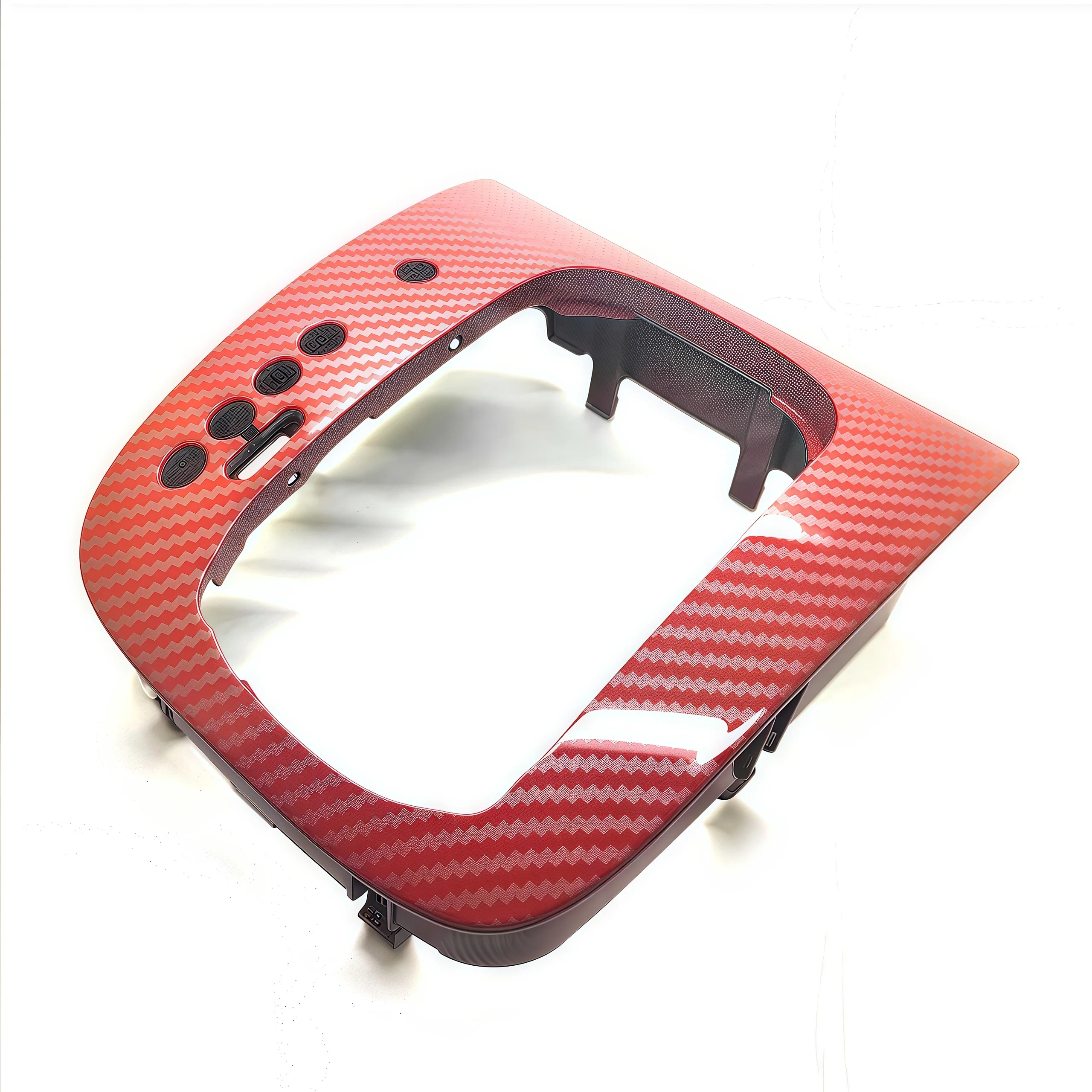 

RED Carbon Fiber Print Color DSG Shift Base Frame Replacement fit for Golf/Jetta MK5 MK6 and for Scirocco MK3 Left Hand Drive