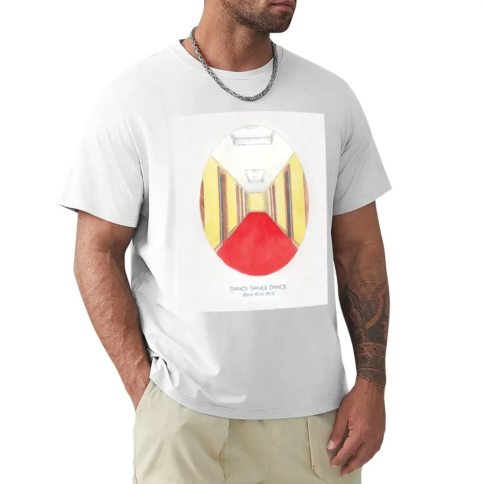 Haruki Murakami Dance Illustration of The DolDave Hotel in Aquarcolor Pays l T-Shirt, Summer Fashion, New Arrival