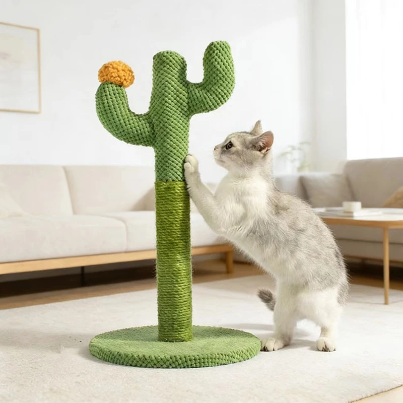 

Removable Cactus Cat Scratching Post for Indoor Cats Tall Cat Scratcher Cat Toys