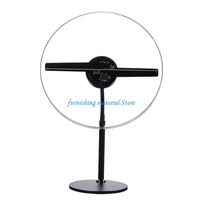 Y5GD Remote Controlled 3D Hologram Fan Screen 220V Supports MP4 AVI JPG Commercial Advertising Light ABS and Aluminum Texture