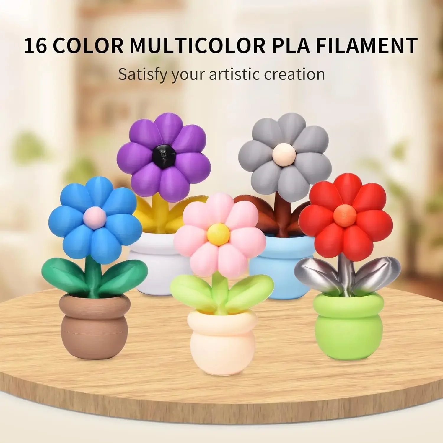 16 Colors PLA+ Filament Bundle 1.75mm, PLA Plus Multicolor 3D Printer Filament, Dimensional Accuracy +/- 0.02 mm, 200g per Spool