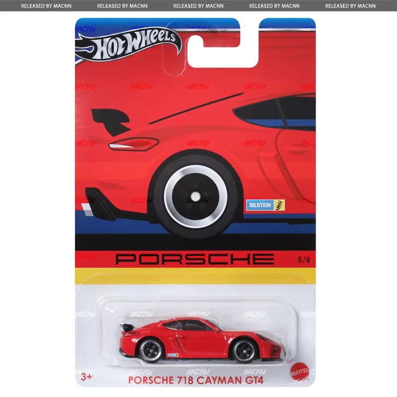 Originele Hot Wheels Auto Porsche Serie Speelgoed Voor Jongen 1/64 Diecast Voiture Porsche 911 935 718 Cayman Gt4 944 Turbo Verjaardagscadeau