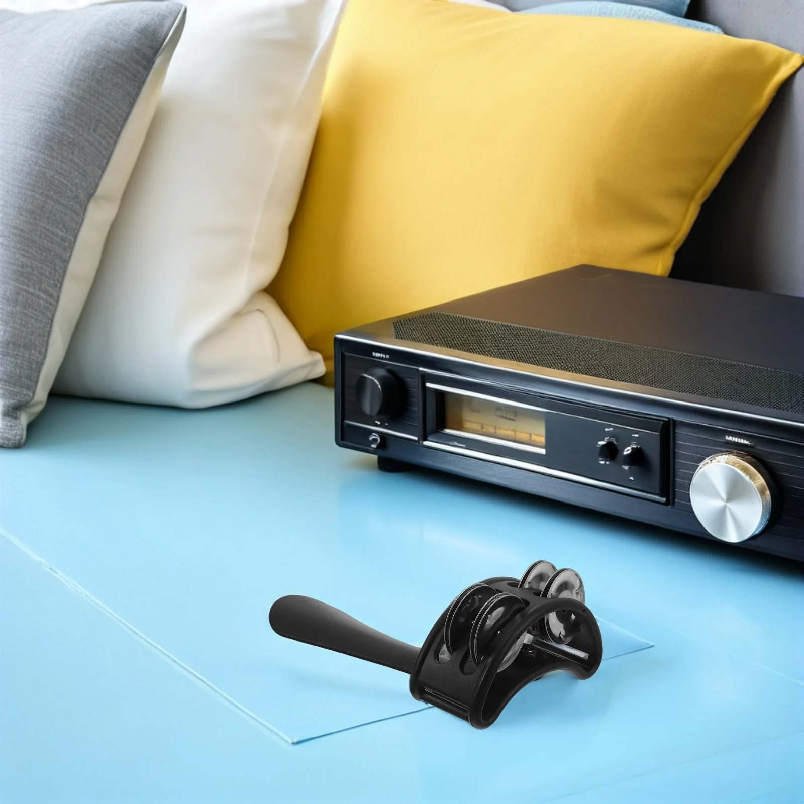 

Portable Handheld Tambourine Drum Double Row Jingles Crisp Tones Ideal for Outdoor Events Indoor Performances Music Practice