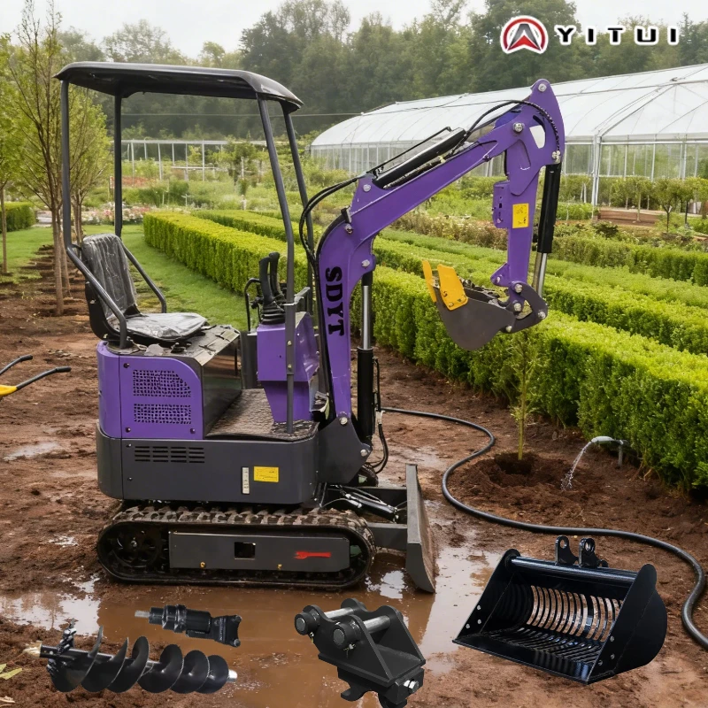 كفاءة عالية 1.2ton مخصصة للمزارع والحفارة الصغيرة الأكثر مبيعًا عبر الحدود في الشتاء مجموعة متنوعة من الأجهزة المساعدة