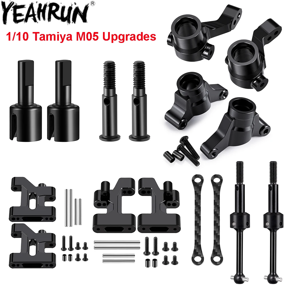 YEAHRUN Diff Cup, bras oscillant avant et arrière, arbre de transmission CVD, support de carrosserie, coupelle de direction pour accessoires de mise à niveau Tamiya M05 1/10