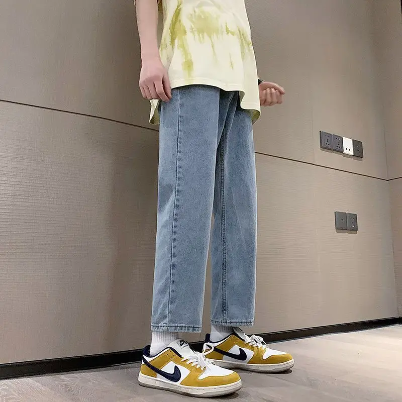

New Loose and Versatile Korean Straight Nine-point Jeans Thin Style