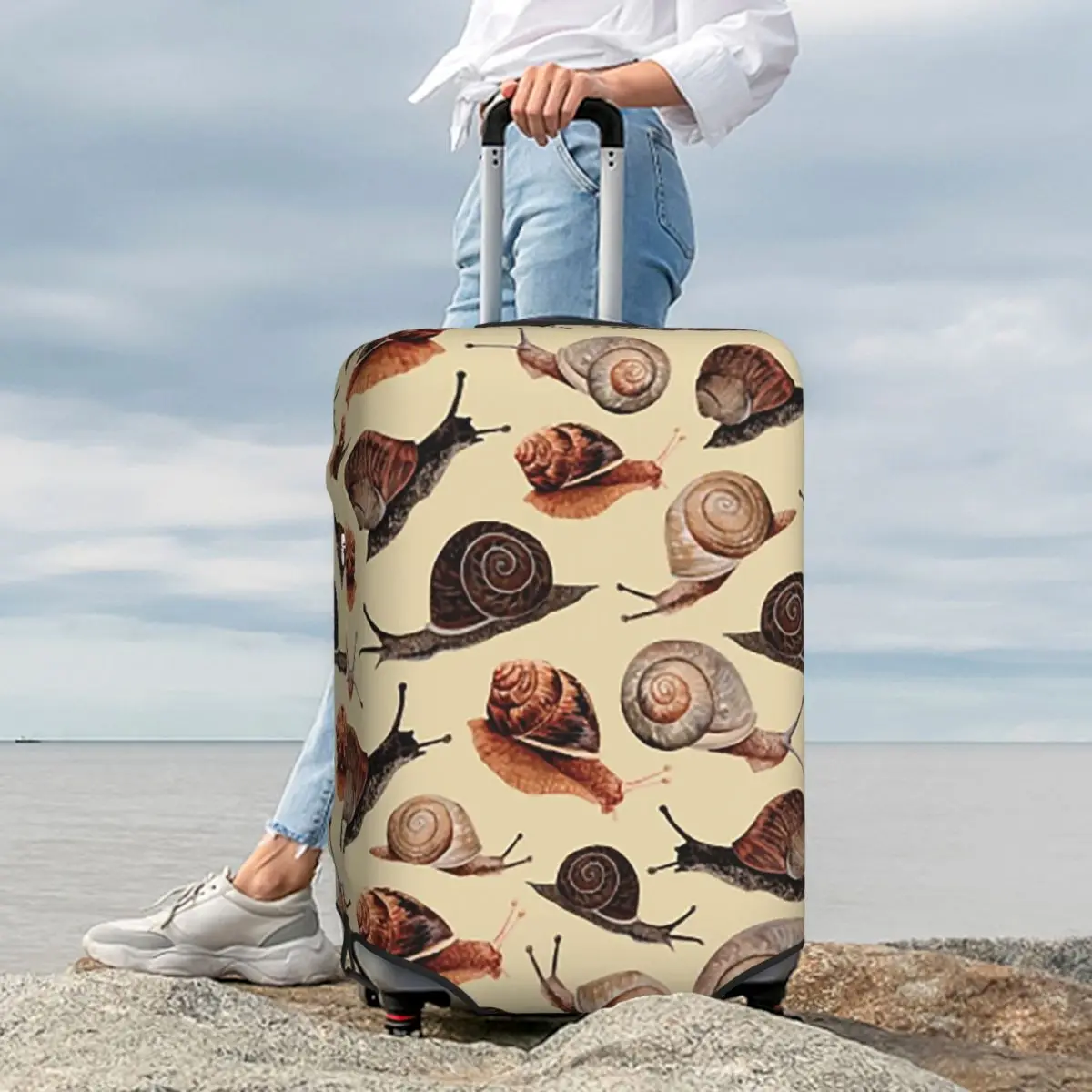 

Защитный чехол для чемодана A Slew Of Snails, эластичные защитные чехлы для дорожного багажа на 18-32 дюйма