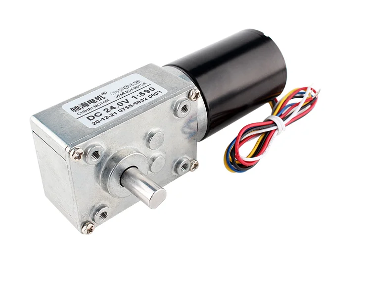 

New 12V 24V BLDC Worm Gear Motor CHW-GW4058-BLDC3650 High Torque Permanent Magnet Self-Locking Reduction Gearbox
