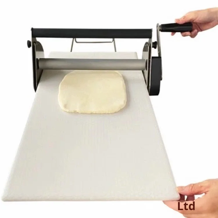 Hand Cranked Flour Puff Pastry Machine Compact Household Model Tabletop Manual Puff Maker for Croissants and Egg Tarts