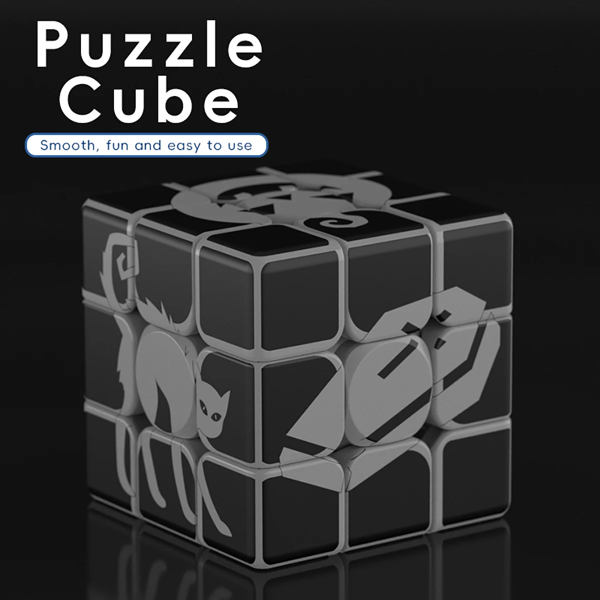 المكعب السحري 3x3x3 ضوء الليل اليقطين الأشعة فوق البنفسجية المطبوعة تخفيف التوتر لغز لعبة المهنية لعبة أطفال هدية #1