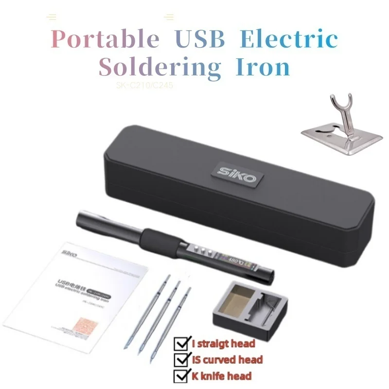 C210 C245 Soldering Iron Tool Pen Portable USB 100W 2S Fast Heating Electric Powered Kit Rechargeable And Temperature Adjustment